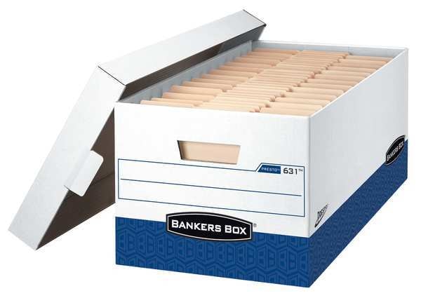 Banker Box, Lgl, 800Lb, Wht/Blu, PK12