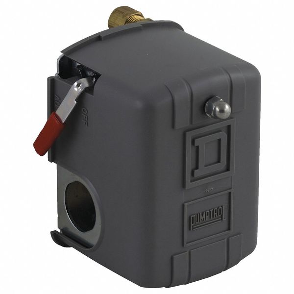 Pressure Switch, (1) Port, 1/4 in FNPS, DPST, 20 to 100 psi, Standard Action