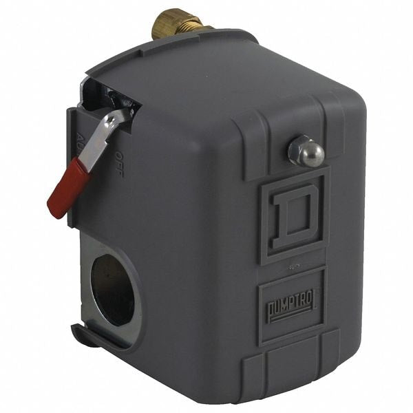 Pressure Switch, (1) Port, 1/4 in FNPS, DPST, 20 to 100 psi, Standard Action