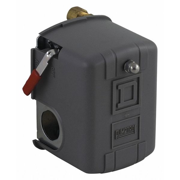 Pressure Switch, (4) Port, 1/4 in FNPS, DPST, 60 to 200 psi, Standard Action