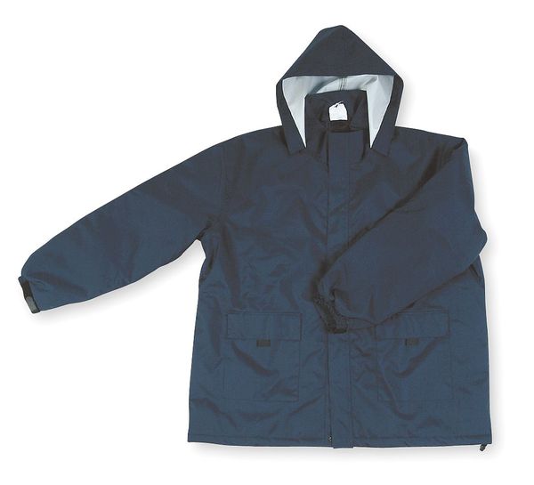 Rain Jacket with Hood, Navy, 3XL