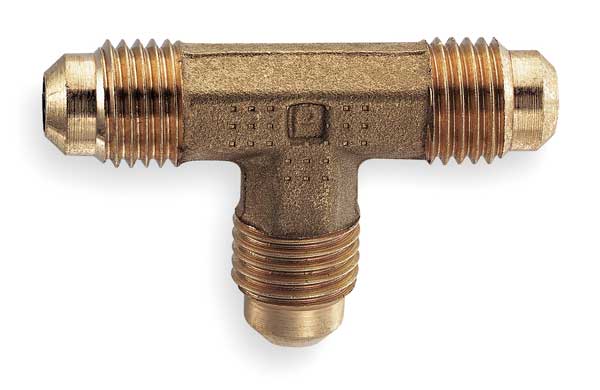 Union Tee, 45deg, Brass, Tube, 1/2 In., PK10