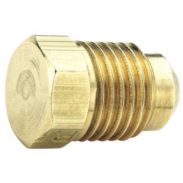 Plug, Brass, Tube, 1/2 In., 3/4-16, PK10