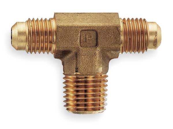 Male Branch Tee, 45 deg, Tube x MNPT, PK10