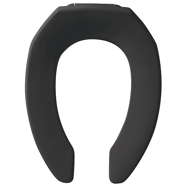 Toilet Seat, Without Cover, Plastic, Elongated, Black