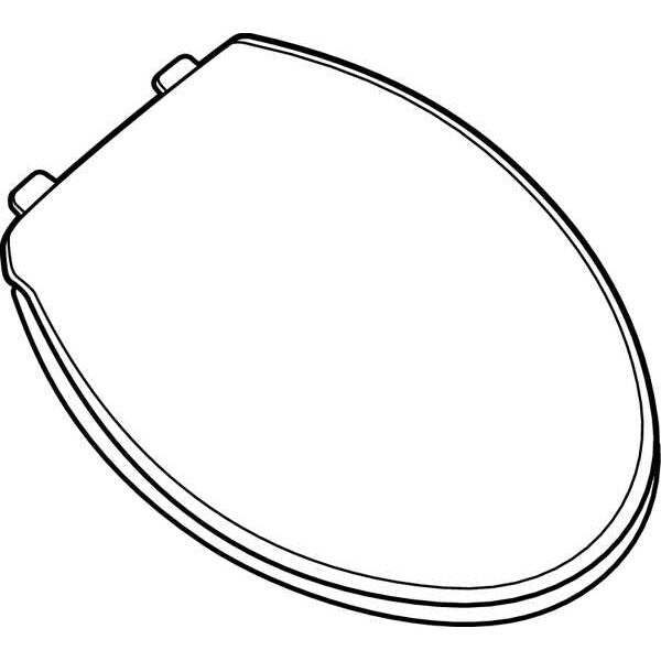 Toilet Seat, With Cover, Plastic, Elongated, White