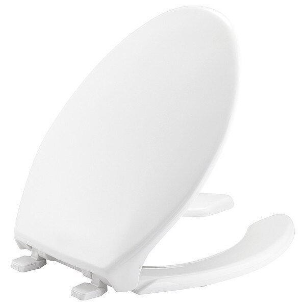 Toilet Seat, With Cover, Plastic, Elongated, White