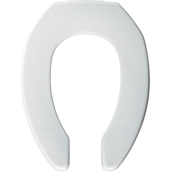 Toilet Seat, Without Cover, Plastic, Elongated, White