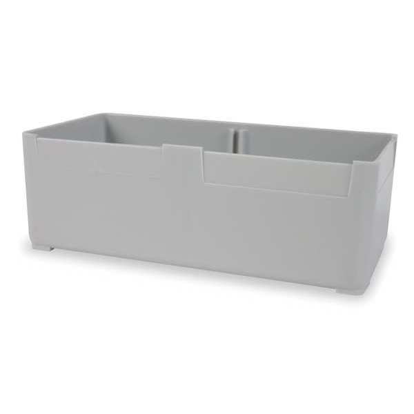 Storage Bin, Gray, 6-1/8 In. L, 3 In. W