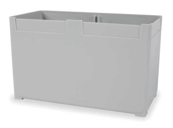 Storage Bin, Gray, 6-1/8 In. L, 3 In. W
