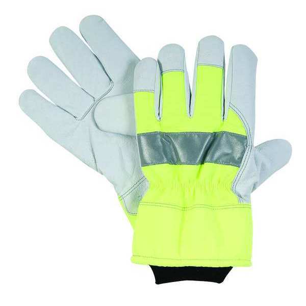 Hi-Vis Cold Protection Gloves, Nylon/WarmTex Lining, XL