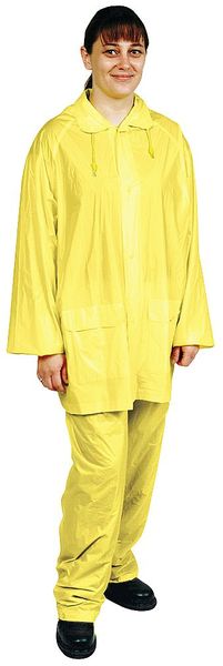 3 Piece Rainsuit w/Detach Hood, Yellow, 2XL