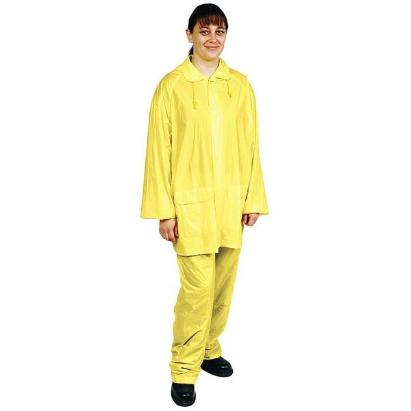3 Piece Rainsuit w/Detach Hood, Yellow, XL