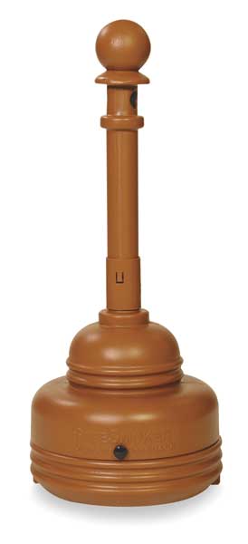 Cigarette Receptacle, 1-1/4 gal., Brown
