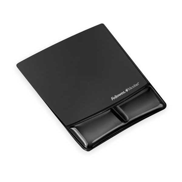 Mouse Pad w/Wrist Support, Black, Standard