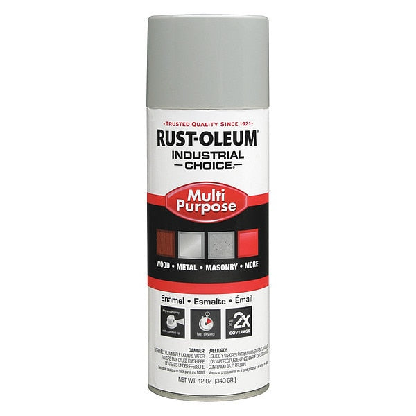 Spray Paint, ANSI 70 Light Gray, Gloss, 12 oz.
