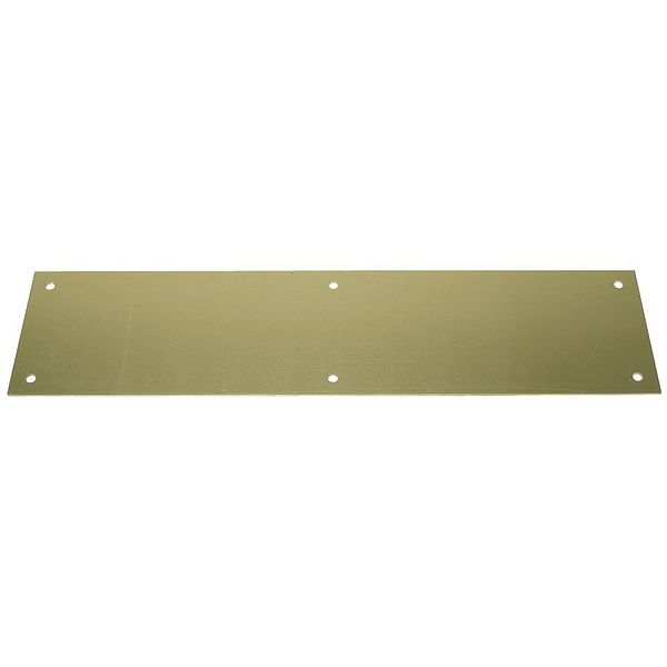 Door Push Plate, Brass, 20