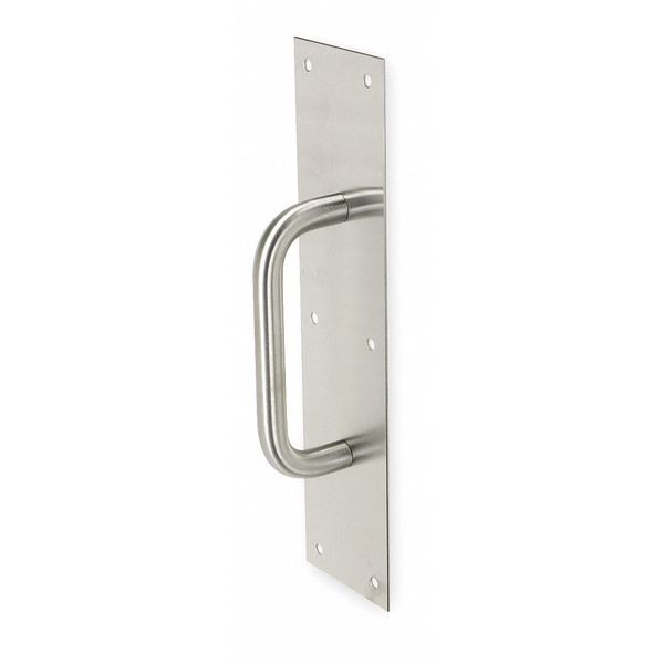 Pull Plate, Oval Grip, Aluminum, 3 x12 In