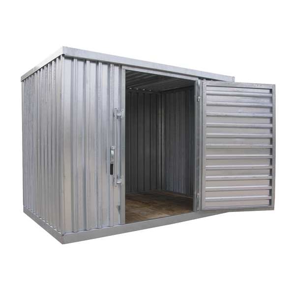 Steel Double Depth Storage Building, Silver
