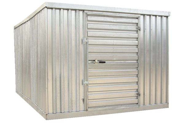 Steel Single Depth Storage Building, Silver