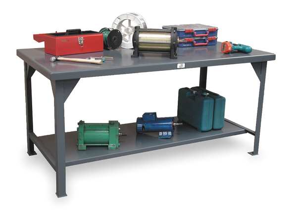 Industrial Shop Table, Steel, 30