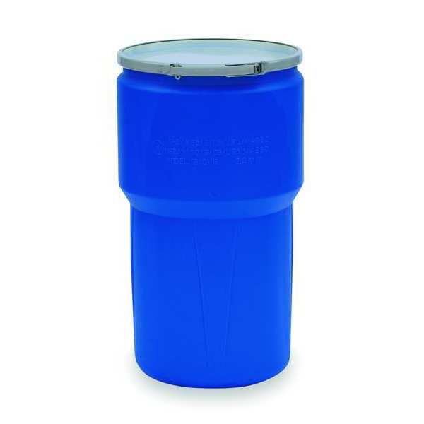 Open Head Transport Drum, Polyethylene, 14 gal, Unlined, Blue