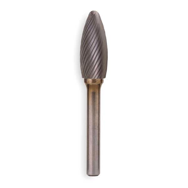 Carbide Bur, Flame, 1/8 Cut Dia, SGL Cut