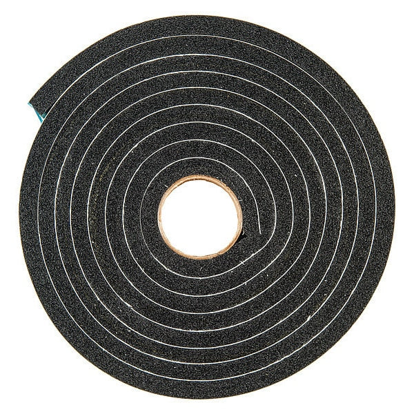 Foam Seal, 10 ft., 3/4 in. W, Black, Rubber