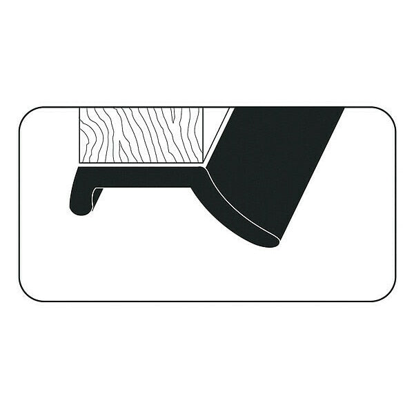 Basemount Over Door Seal, 100 ft., Black