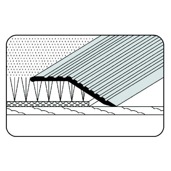 Seam Binder, 1-3/8 x 72 In, Fluted, Silver