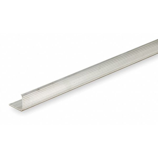Stair Edging, Silver, 96in W, Aluminum