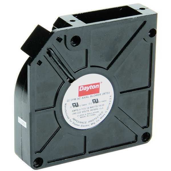 Axial Blower, Square, 230V AC, 1 Phase, 22 cfm, 4 3/4 in W.