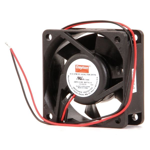 Axial Fan, Square, 12V DC, - Phase, 31.5 cfm, 2 3/8 in W.