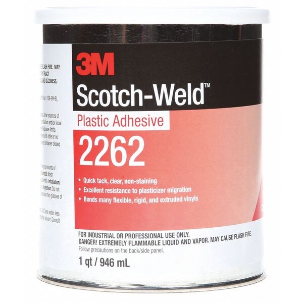 Plastic Adhesive, 2262 Series, clear, 1 qt, Can