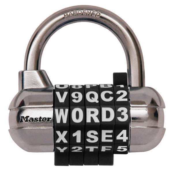 Luggage/Briefcase Padlock, Steel, Center