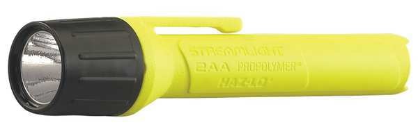Yellow No Led Industrial Handheld Flashlight, Alkaline AA, 65 lm