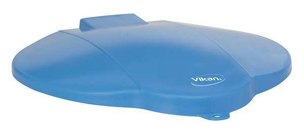 Round Pail Lid, 12 1/4 in Dia, Blue, Polypropylene