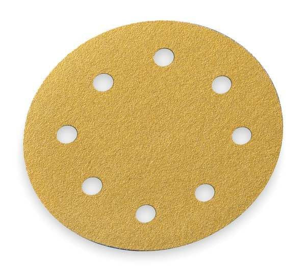 Hook/Loop Disc, 8 Hole, 5in, P150G, AlO, PK4