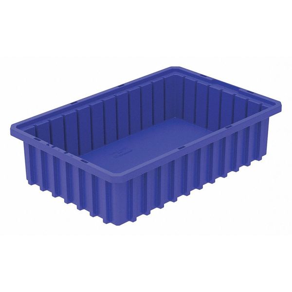 Divider Box, Blue, Industrial Grade Polymer, 16 1/2 in L, 10 7/8 in W, 4 in H