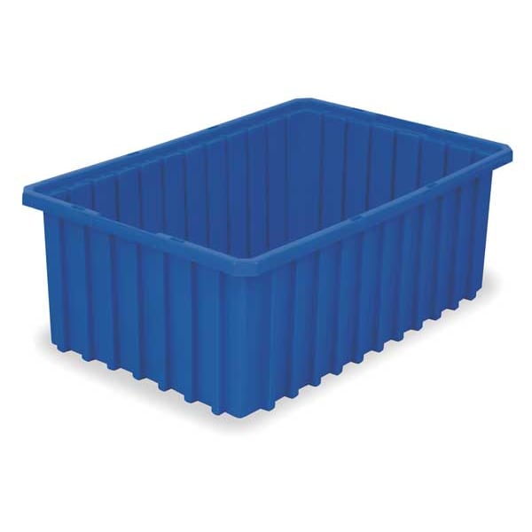 Divider Box, Gray, Industrial Grade Polymer, 16 1/2 in L, 10 7/8 in W, 6 in H