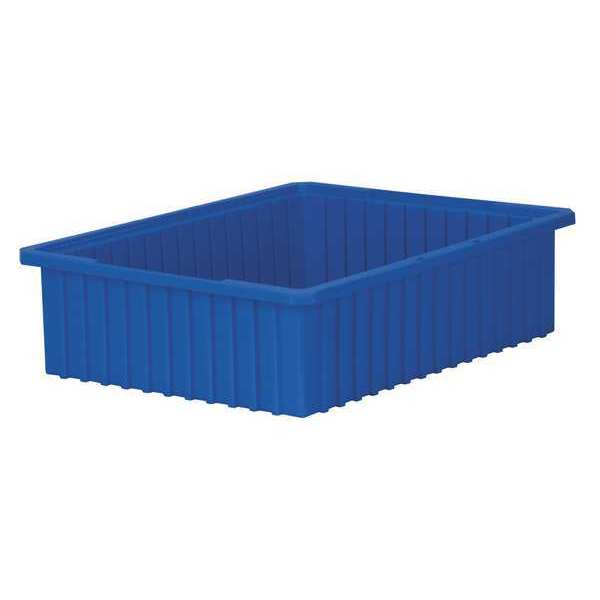 Divider Box, Blue, Industrial Grade Polymer, 22 3/8 in L, 17 3/8 in W, 6 in H