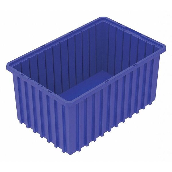 Divider Box, Blue, Industrial Grade Polymer, 16 1/2 in L, 10 7/8 in W, 8 in H