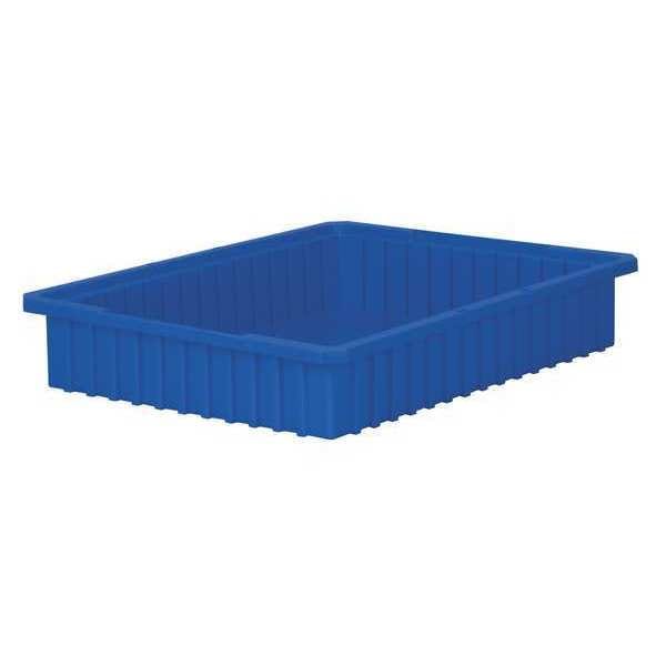 Divider Box, Blue, Industrial Grade Polymer, 22 3/8 in L, 17 3/8 in W, 4 in H