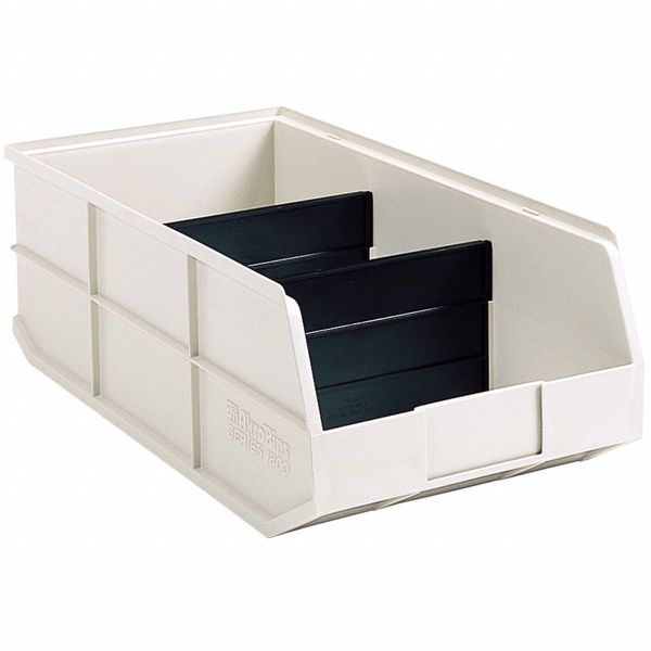Plastic Divider, Black, 20 in L, 8 1/4 in W, 7 in H