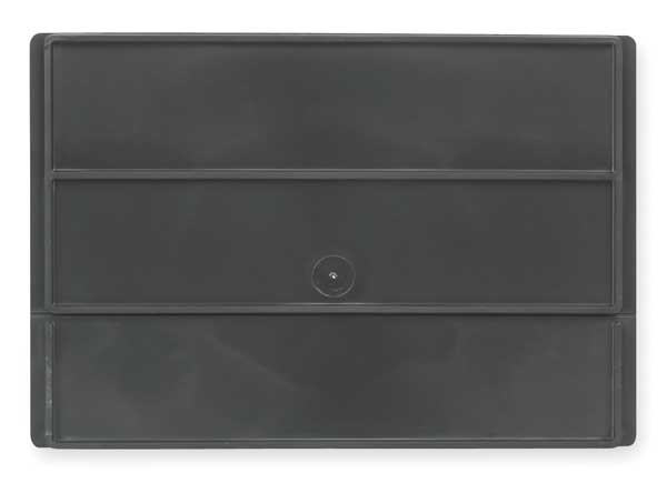 Plastic Divider, Black, 20 in L, 8 1/4 in W, 7 in H