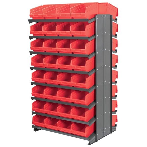 Steel Pick Rack, 36 in W x 60 in H x 24 in D, 16 Shelves, Gray