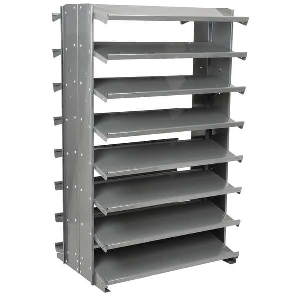 Steel Pick Rack, 36 in W x 60 in H x 24 in D, 16 Shelves, Gray