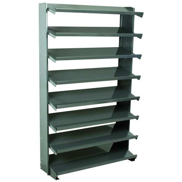 Steel Pick Rack, 36 in W x 60 in H x 12 in D, 8 Shelves, Gray