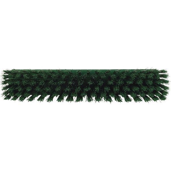 12 in Sweep Face Broom Head, Stiff, Synthetic, Green