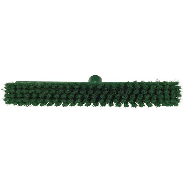 16 in Sweep Face Broom Head, Medium, Synthetic, Green
